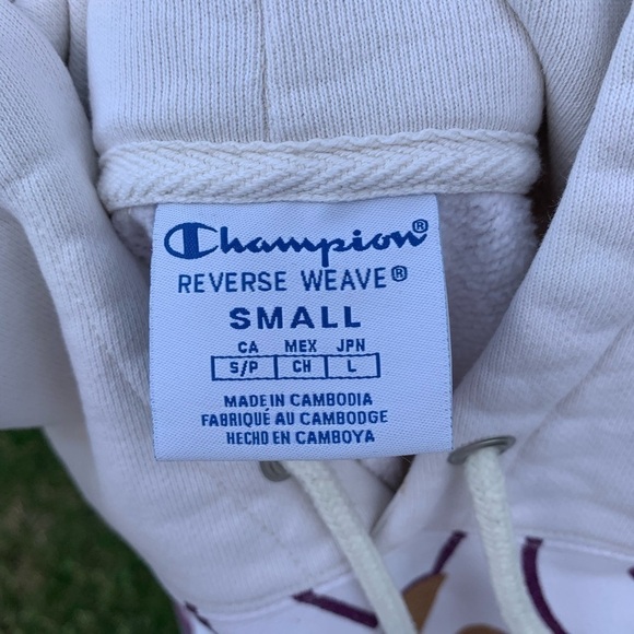 Champion Women’s Reverse Weave All-Over Print Hoodie Sweatshirt S - Picture 5 of 6